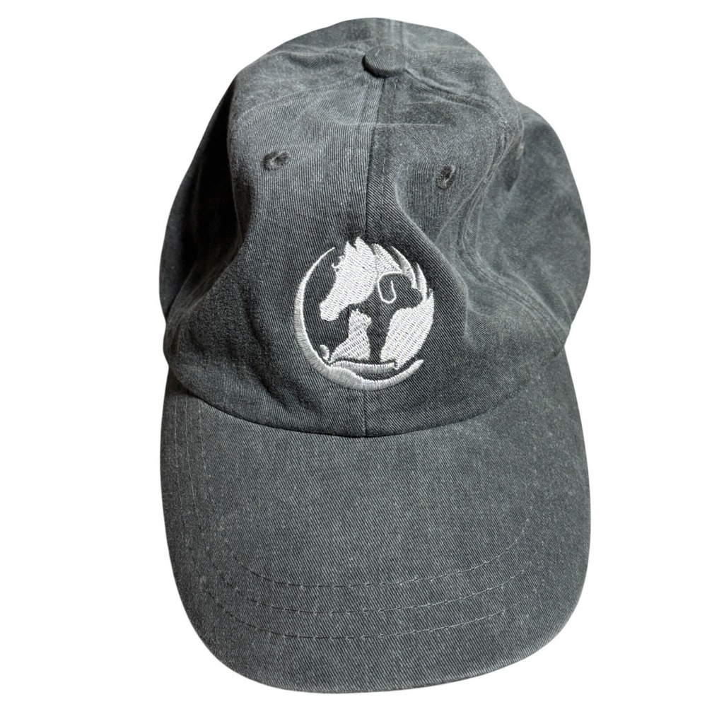 Adams Washed Cotton Dad Hat Animal Horse Dog Cat Logo Leather Strap Nature Trail